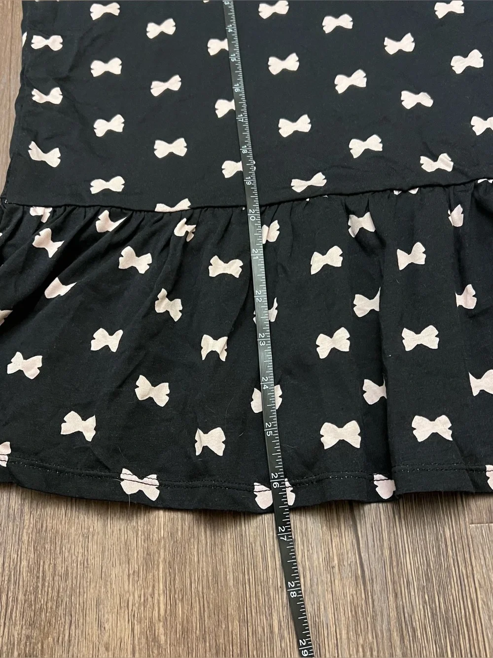 NWT Kate Spade Women’s Black & Light Pink Bow-Print Peplum Sleep Tank sz XL